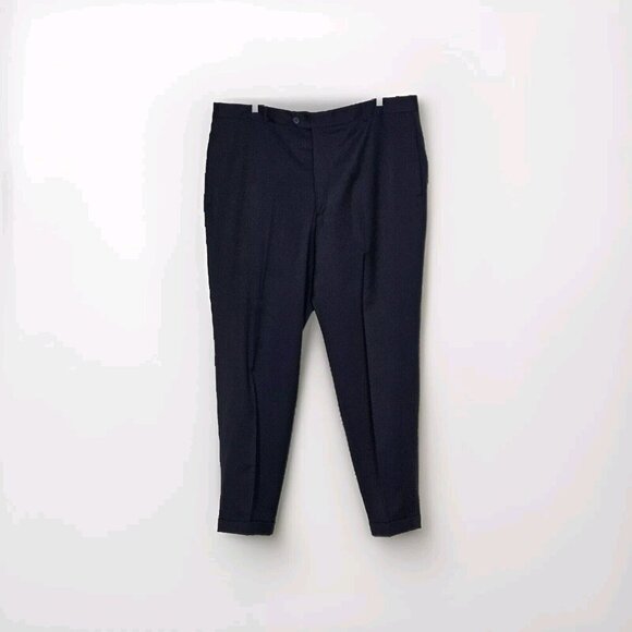 Ballin Pants Mens 40 (42) x 31 Black Zip Fly Wool Pockets Classic Trousers VTG - Picture 1 of 16